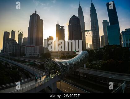 Pont Saloma au lever du soleil Banque D'Images