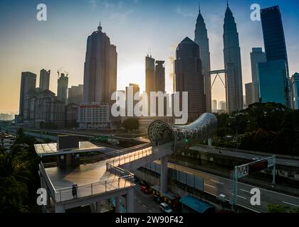 Pont Saloma au lever du soleil Banque D'Images