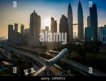 Pont Saloma au lever du soleil Banque D'Images