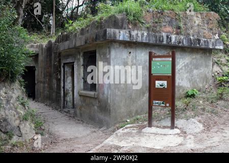 Reliques militaires du mont Davis, île de Hong Kong, Hong Kong, Chine 21 décembre 2023 Banque D'Images