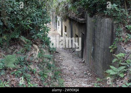 Reliques militaires du mont Davis, île de Hong Kong, Hong Kong, Chine 21 décembre 2023 Banque D'Images