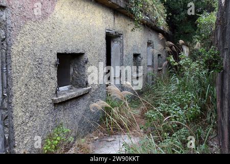 Reliques militaires du mont Davis, île de Hong Kong, Hong Kong, Chine 21 décembre 2023 Banque D'Images