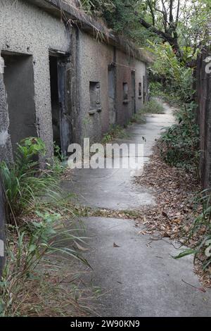 Reliques militaires du mont Davis, île de Hong Kong, Hong Kong, Chine 21 décembre 2023 Banque D'Images