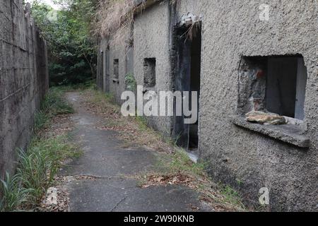 Reliques militaires du mont Davis, île de Hong Kong, Hong Kong, Chine 21 décembre 2023 Banque D'Images