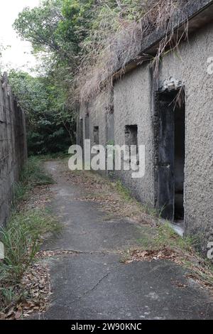 Reliques militaires du mont Davis, île de Hong Kong, Hong Kong, Chine 21 décembre 2023 Banque D'Images