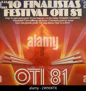 Portada del disco de los 10 finalistas de la OTI de 1981. Banque D'Images