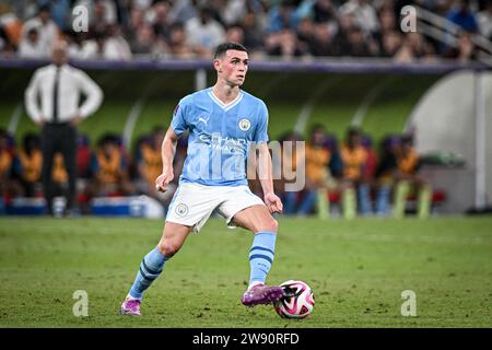 Jeddah, Arabie saoudite. 22 décembre 2023. JEDDAH, ARABIE SAOUDITE - 22 DÉCEMBRE : Phil Foden de Manchester City lors de la finale de la coupe du monde des clubs de la FIFA entre Manchester City et Fluminense au King Abdullah Sports City le 22 décembre 2023 à Jeddah, Arabie Saoudite. (Photo Alexandre Neto/SPP) (Alexandre Neto/SPP) crédit : SPP Sport Press photo. /Alamy Live News Banque D'Images