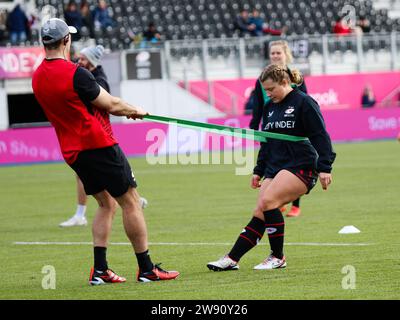 Londres, Royaume-Uni. 23 décembre 2023. Londres, Angleterre, décembre 23 2023 : May Campbell (2 Saracens) en action lors du match de rugby féminin Allianz Premiership entre Saracens et Bristol Bears au StoneX Stadium de Londres, Angleterre. (Jay Patel/SPP) crédit : SPP Sport Press photo. /Alamy Live News Banque D'Images