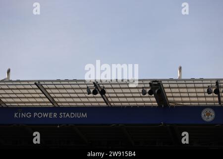 Leicester, Royaume-Uni. 23 décembre 2023. Une vue générale du King Power Stadium lors du Sky Bet Championship Match entre Leicester City et Rotherham United au King Power Stadium, Leicester le samedi 23 décembre 2023. Crédit : MI News & Sport / Alamy Live News Banque D'Images