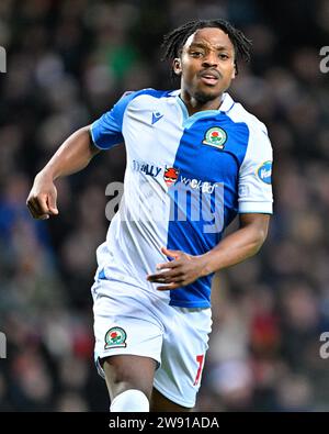 Blackburn, Royaume-Uni. 23 décembre 2023. Niall Ennis #14 de Blackburn Rovers, lors du Sky Bet Championship Match Blackburn Rovers vs Watford à Ewood Park, Blackburn, Royaume-Uni, le 23 décembre 2023 (photo de Cody Froggatt/News Images) à Blackburn, Royaume-Uni le 12/23/2023. (Photo de Cody Froggatt/News Images/Sipa USA) crédit : SIPA USA/Alamy Live News Banque D'Images