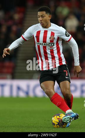 Sunderland, Royaume-Uni. 23 décembre 2023. Jobe Bellingham de Sunderland lors du Sky Bet Championship match entre Sunderland et Coventry City au Stadium of Light, Sunderland le samedi 23 décembre 2023. (Photo : Michael Driver | MI News) crédit : MI News & Sport / Alamy Live News Banque D'Images