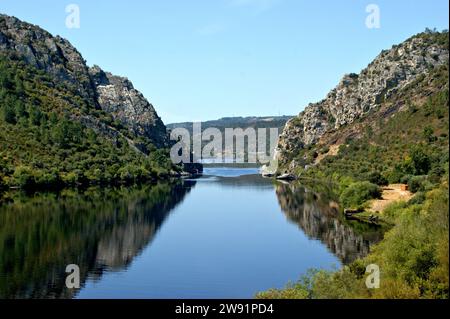 Monument naturel de Portas de Rodao au Portugal Banque D'Images