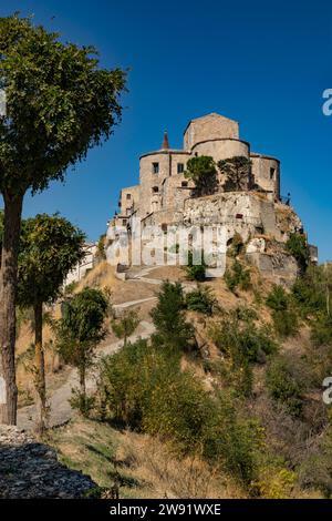 Italie, Sicile, Petralia Soprana, église Santa Maria di Loreto en été Banque D'Images