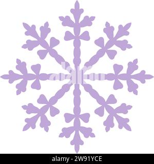 Flocon de neige violet avec fond transparent Illustration de Vecteur