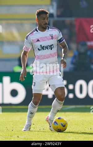 Frosinone, Italie. 23 décembre 2023. Danilo de la Juventus FC lors du match Serie A Tim entre Frosinone Calcio et la Juventus FC au Stadio Benito Stirpe le 23 décembre 2023 à Frosinone, en Italie. Crédit : Giuseppe Maffia/Alamy Live News Banque D'Images