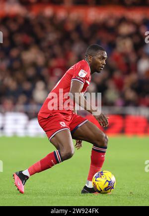 Middlesbrough, Royaume-Uni. 23 décembre 2023. Anfernee Dijksteel de Middlesbrough lors du Sky Bet Championship Match Middlesbrough vs West Bromwich Albion au Riverside Stadium, Middlesbrough, Royaume-Uni, le 23 décembre 2023 (photo de Nigel Roddis/News Images) à Middlesbrough, Royaume-Uni le 12/23/2023. (Photo Nigel Roddis/News Images/Sipa USA) crédit : SIPA USA/Alamy Live News Banque D'Images