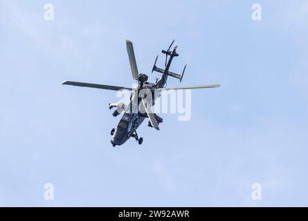 Hélicoptère de soutien TIGRE, Eurocopter, hélicoptère de la Bundeswehr, démonstration en vol, aérodrome militaire de Bückeburg, basse-Saxe, Allemagne, Europe Banque D'Images