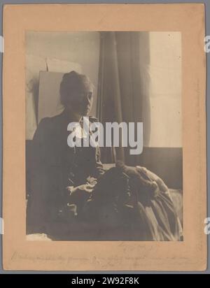 Portrait de Lizzy Ansingh, in Breitners atelier on the Lauriergracht, Amsterdam, George Hendrik Breitner, 1894 - 1895 photographie Amsterdam papier gélatine argent estampe personnages historiques - BB - femme. Portrait, autoportrait de l'artiste Lauriergracht Banque D'Images