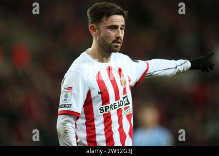 Sunderland, Royaume-Uni. 23 décembre 2023. Patrick Roberts de Sunderland lors du Sky Bet Championship match entre Sunderland et Coventry City au Stadium of Light, Sunderland le samedi 23 décembre 2023. (Photo : Michael Driver | MI News) crédit : MI News & Sport / Alamy Live News Banque D'Images