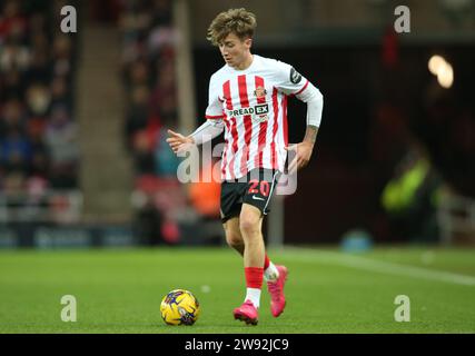 Sunderland, Royaume-Uni. 23 décembre 2023. Jack Clarke de Sunderland lors du Sky Bet Championship match entre Sunderland et Coventry City au Stadium of Light, Sunderland le samedi 23 décembre 2023. (Photo : Michael Driver | MI News) crédit : MI News & Sport / Alamy Live News Banque D'Images