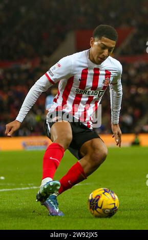 Sunderland, Royaume-Uni. 23 décembre 2023. Jobe Bellingham de Sunderland lors du Sky Bet Championship match entre Sunderland et Coventry City au Stadium of Light, Sunderland le samedi 23 décembre 2023. (Photo : Michael Driver | MI News) crédit : MI News & Sport / Alamy Live News Banque D'Images