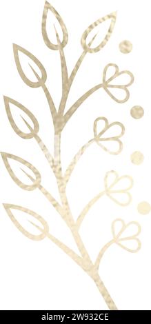 Séparateur de texte, bordure, bordure de texte, or avec fond transparent Illustration de Vecteur