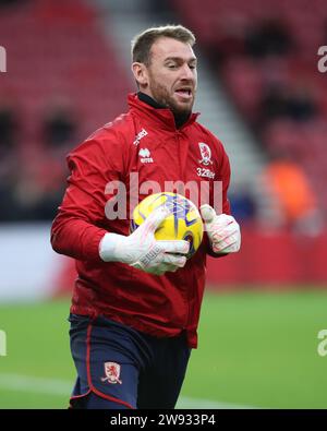 Middlesbrough, Royaume-Uni. 23 décembre 2023. Jamie Jones de Middlesbrough lors du Sky Bet Championship match entre Middlesbrough et West Bromwich Albion au Riverside Stadium, Middlesbrough le samedi 23 décembre 2023. (Photo : Mark Fletcher | MI News) crédit : MI News & Sport / Alamy Live News Banque D'Images