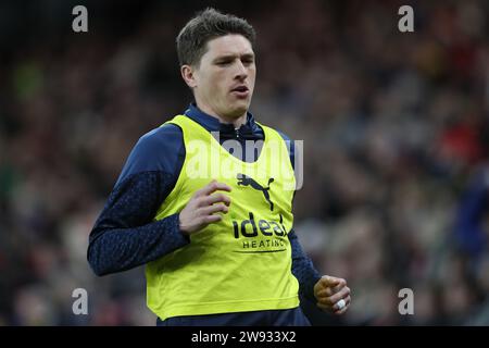 Middlesbrough, Royaume-Uni. 23 décembre 2023. Adam Reach de West Bromwich Albion se réchauffe lors du match de championnat Sky Bet entre Middlesbrough et West Bromwich Albion au Riverside Stadium, Middlesbrough le samedi 23 décembre 2023. (Photo : Mark Fletcher | MI News) crédit : MI News & Sport / Alamy Live News Banque D'Images