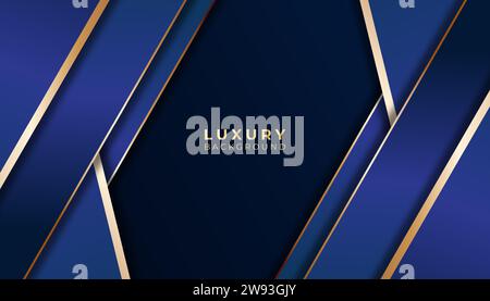 vecteur de fond d'or bleu de luxe. illustration vectorielle de fond de luxe Illustration de Vecteur