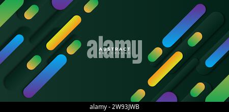 illustation vectorielle de fond coloré géométrique. Costume pour bannière, brochure, couverture, flyer, affiche. Illustration de Vecteur