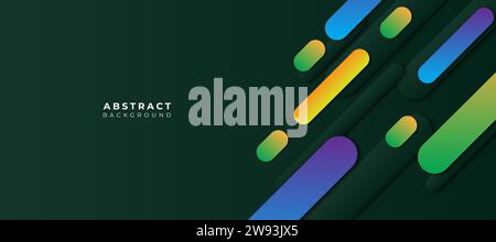 illustation vectorielle de fond coloré géométrique. Costume pour bannière, brochure, couverture, flyer, affiche. Illustration de Vecteur