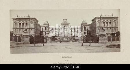 Palais Longchamp te Marseille, Étienne Neurdein, 1860 - 1900 photographie papier marseillais. Palais d'impression en carton albumen Musée des Beaux-Arts Palais Longchamp Banque D'Images