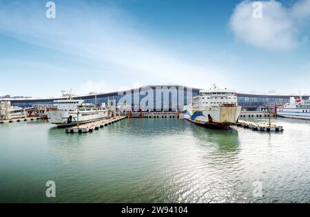 Le port le plus au sud de la Chine continentale, le port de Xuwen dans le Guangdong. Banque D'Images