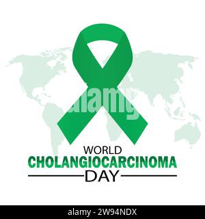 Illustration du vecteur de la Journée mondiale du cholangiocarcinome. Convient pour carte de voeux, affiche et bannière. Illustration de Vecteur