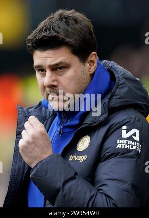 Wolverhampton, Royaume-Uni. 24 décembre 2023. Mauricio Pochettino entraîneur de Chelsea lors du match de Premier League à Molineux, Wolverhampton. Le crédit photo devrait se lire : Andrew Yates/Sportimage crédit : Sportimage Ltd/Alamy Live News Banque D'Images