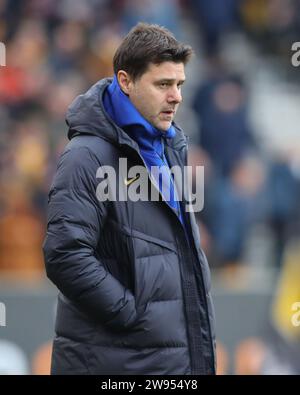 Wolverhampton, Royaume-Uni. 24 décembre 2023. Mauricio Pochettino Manager de Chelsea, lors du match de Premier League Wolverhampton Wanderers vs Chelsea à Molineux, Wolverhampton, Royaume-Uni, le 24 décembre 2023 (photo de Gareth Evans/News Images) crédit : News Images LTD/Alamy Live News Banque D'Images