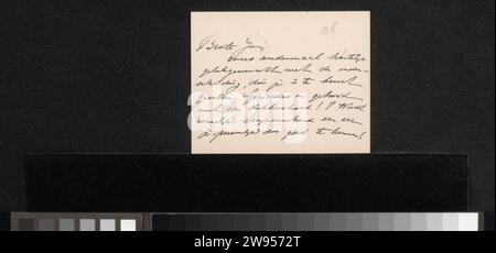 Lettre à Jan Veth, Wally Moes, papier à lettres 1906. écriture à l'encre (processus) / stylo Banque D'Images