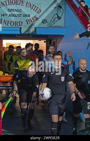 Scunthorpe United vs Solihull Moors FA Trophy, Glanford Park, Scunthorpe, North Lincolnshire, Angleterre 08.12.2023 Banque D'Images