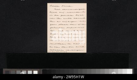 Lettre à Anna Dorothea Dirks, Johan Huizinga, 1927 lettres Middelburg papier. écriture à l'encre (processus) / stylo Banque D'Images