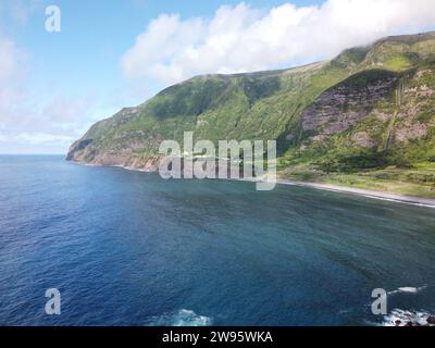 Fajã Grande es una freguesia portuguesa perteneciente al municipio de Lajes das Flores, Banque D'Images