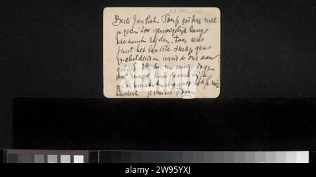 Lettre à Jan Veth, Antoon Derkinderen, 1874 - 1925 lettre lettre lettre datée du 22 mai 03 dans une main ultérieure. carton. écriture à l'encre (processus) / stylo Banque D'Images