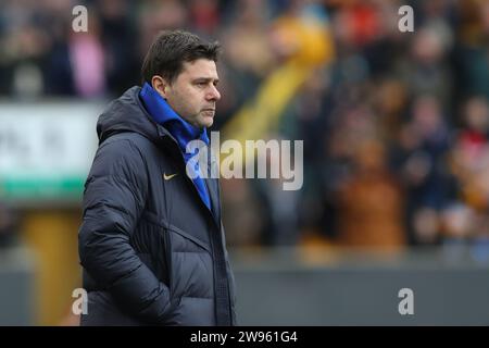 Wolverhampton, Royaume-Uni. 24 décembre 2023. Mauricio Pochettino Manager de Chelsea lors du match de Premier League Wolverhampton Wanderers vs Chelsea à Molineux, Wolverhampton, Royaume-Uni, le 24 décembre 2023 (photo de Gareth Evans/News Images) crédit : News Images LTD/Alamy Live News Banque D'Images