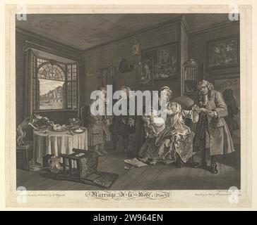 Mariage A-la-mode, planche VI 1891 par William Hogarth Banque D'Images