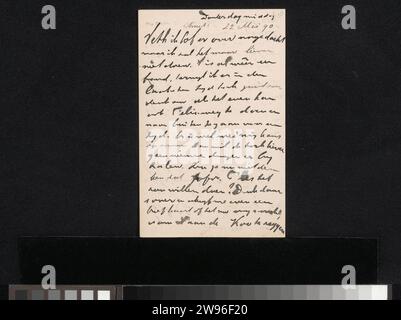 Lettre à Jan Veth, Maurits van der Valk, 1874 - 1925 lettre lettre lettre datée du 22 mai 90 dans une main ultérieure. papier. écriture à l'encre (processus) / stylo Banque D'Images