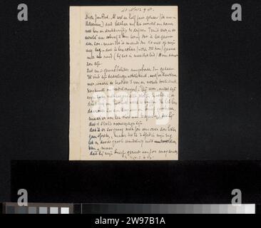 Lettre à Jan Veth, Antoon Derkinderen, 1874 - 1925 lettre lettre datée du 21 novembre : 98 dans une main ultérieure. papier. écriture à l'encre (procédés) / stylo imprimé Banque D'Images