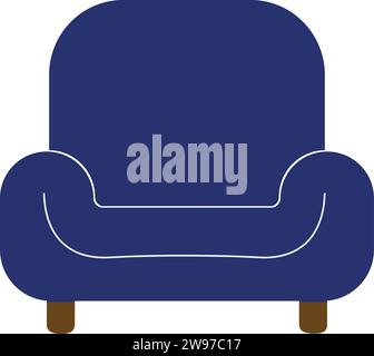 Couleur de l'icône du canapé | icône d'illustration isolée Illustration de Vecteur