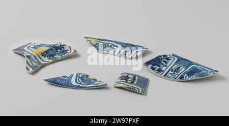 Fragment signe de V.O.C. navire de 'Witte Leeuw', Anonyme, avant 1613 plaque (plats) fragment signe de V.O.C. navire le 'Witte Leeuw'. Jingdezhen os chine (matériel) Sint-Helena Banque D'Images