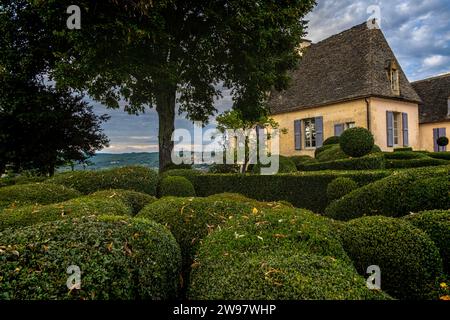 Jardins de Marqueyssac, Vezac, Dordogne, France Banque D'Images