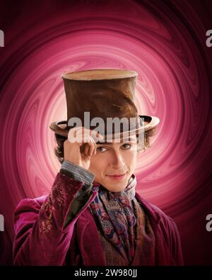 TIMOTHEE CHALAMET à WONKA (2023), réalisé par PAUL KING.Crédit: WARNER BROS./ Album Banque D'Images