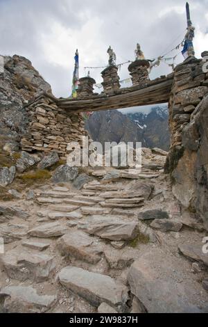 Manang, Népal. Banque D'Images